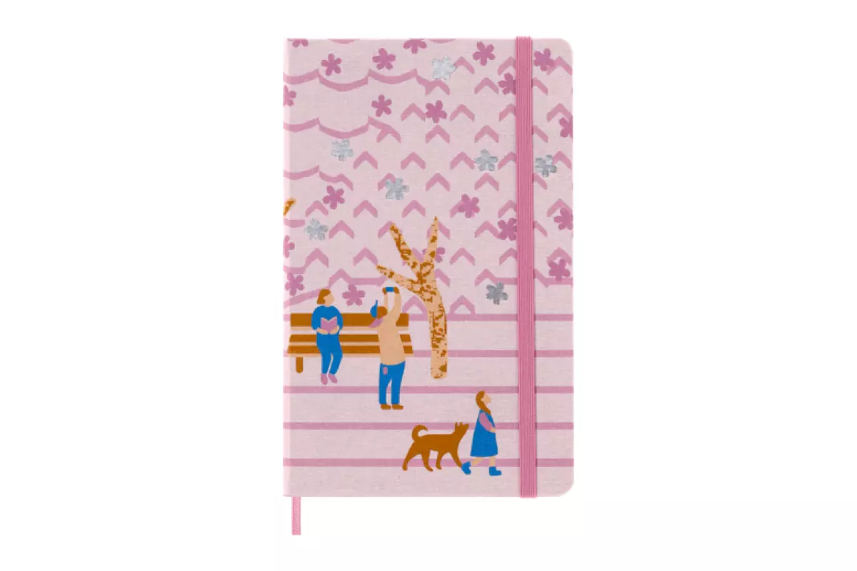 Een Moleskine Limited Edition Sakura Notebook Plain Hardcover Large - "Bench" koop je bij Moleskine.nl