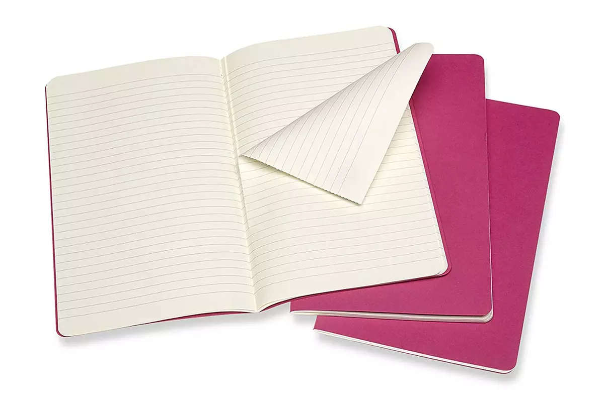 Een Moleskine Cahiers Journals Ruled Large Kinetic Pink (set of 3) koop je bij Moleskine.nl