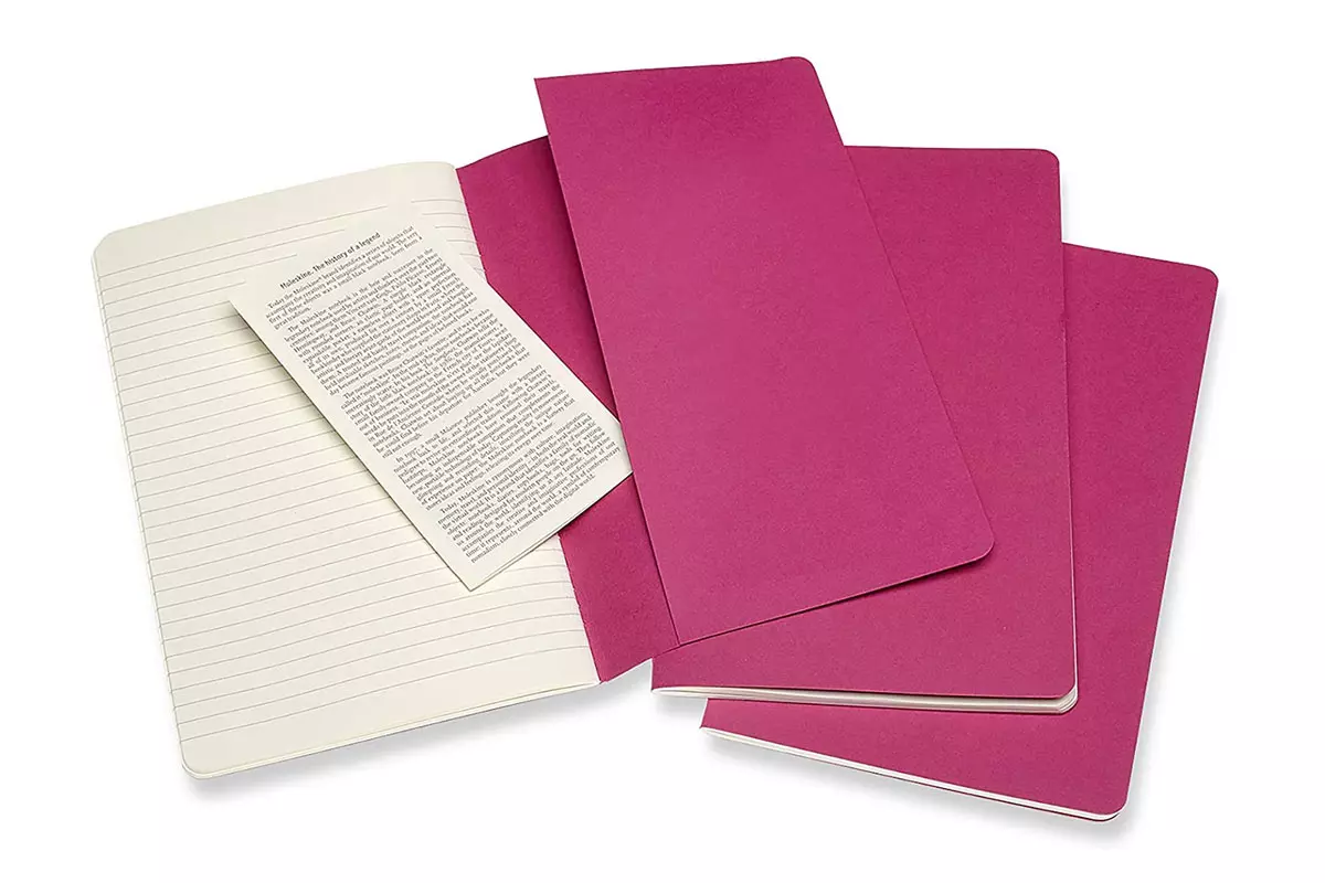 Een Moleskine Cahiers Journals Ruled Large Kinetic Pink (set of 3) koop je bij Moleskine.nl