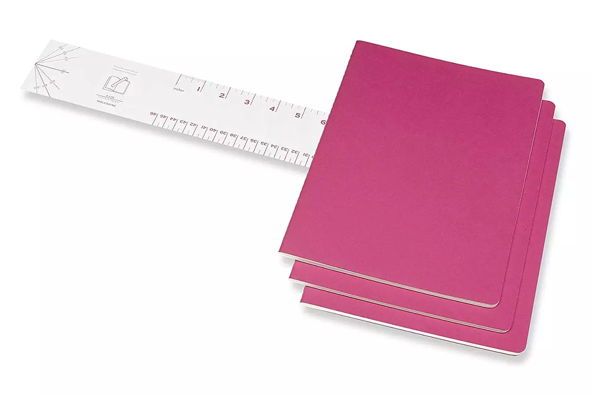 Een Moleskine Cahier Journals Plain XL Kinetic Pink (set of 3) koop je bij Moleskine.nl