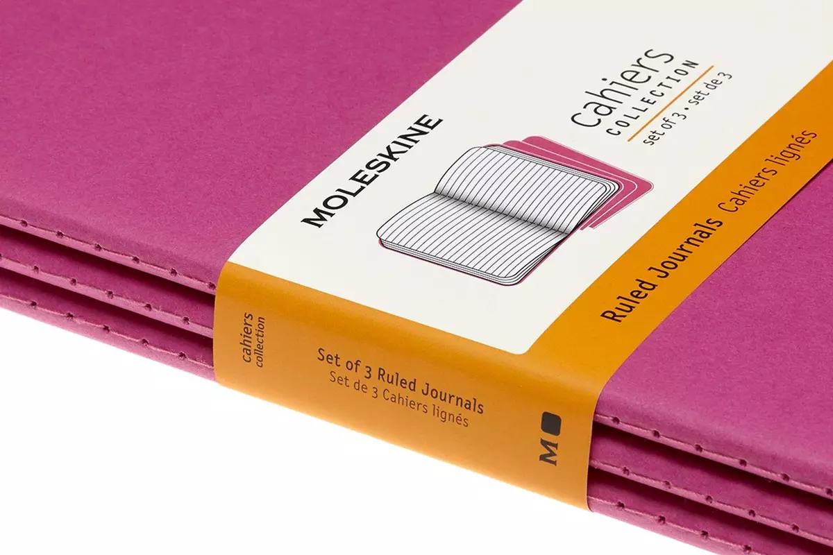 Een Moleskine Cahier Journals Ruled XL Kinetic Pink (set of 3) koop je bij Moleskine.nl