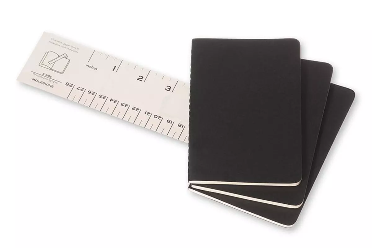 Een Moleskine Cahiers Journals Squared Pocket Black (set of 3) koop je bij Moleskine.nl