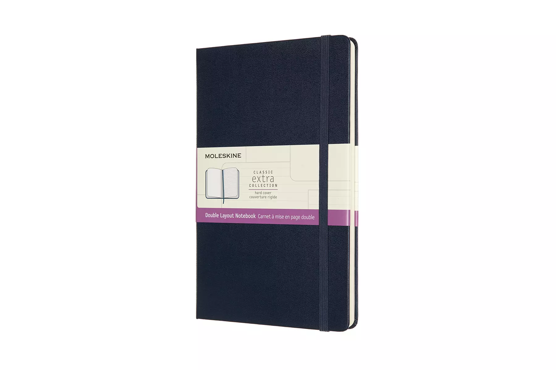 Een Moleskine Double Layout Ruled/Plain Hardcover Notebook Large Sapphire Blue koop je bij Moleskine.nl