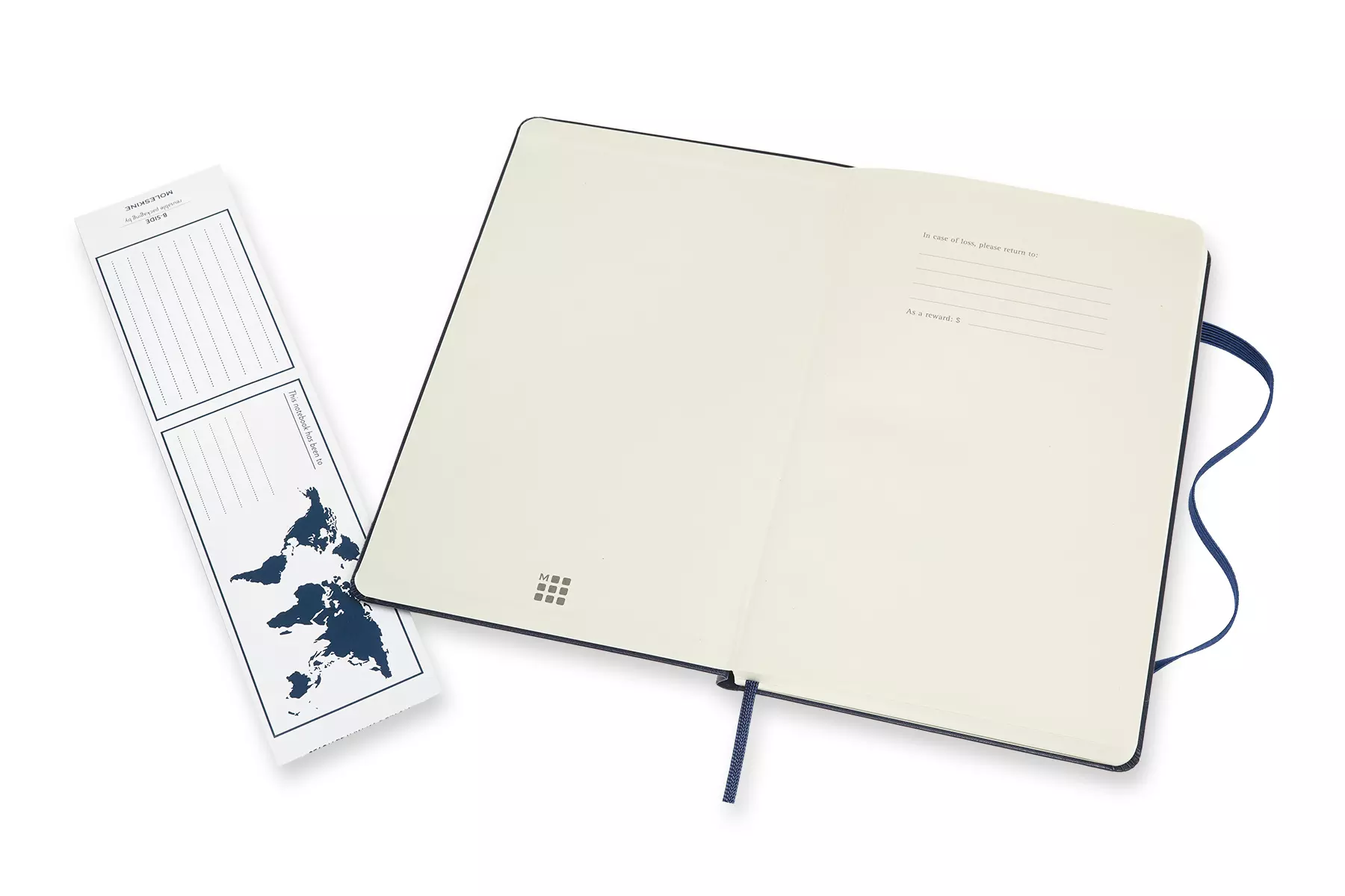 Een Moleskine Double Layout Ruled/Plain Hardcover Notebook Large Sapphire Blue koop je bij Moleskine.nl