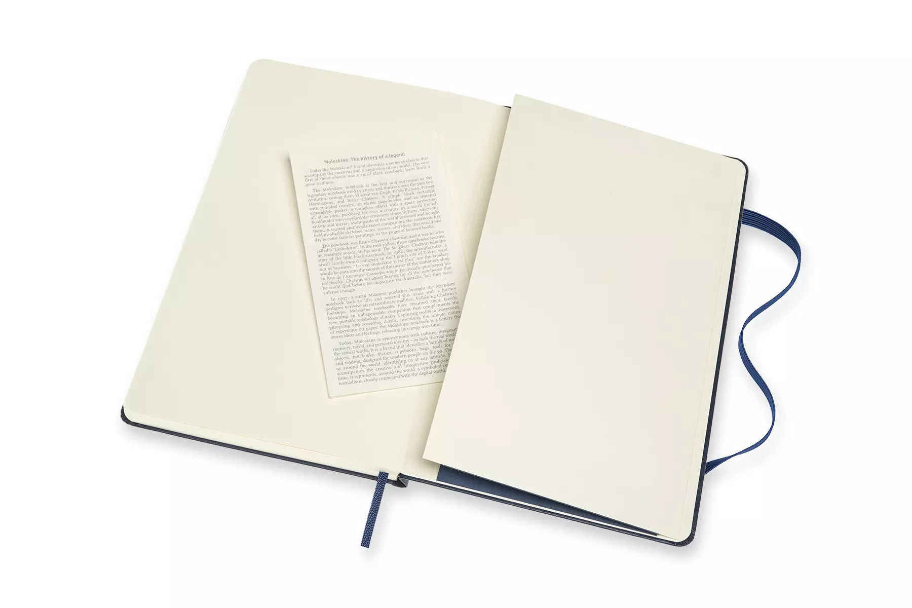 Een Moleskine Double Layout Ruled/Plain Hardcover Notebook Large Sapphire Blue koop je bij Moleskine.nl