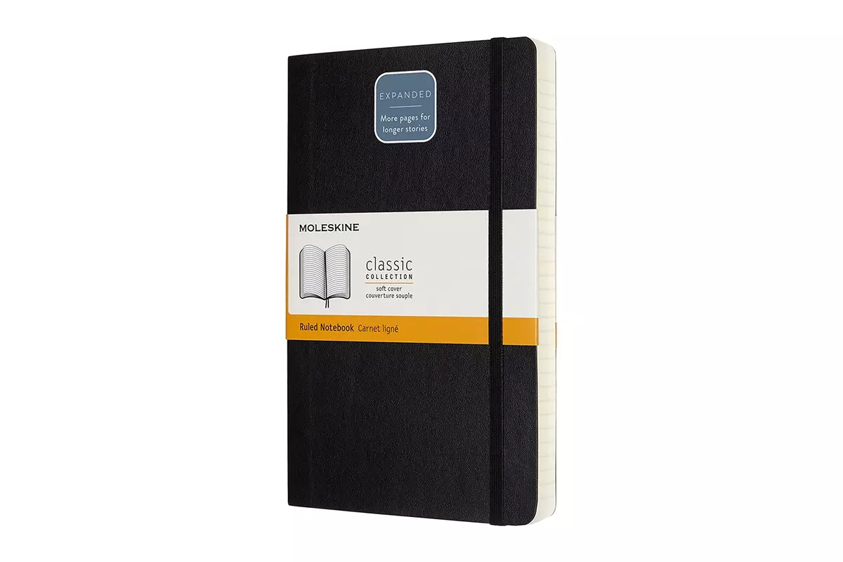 Een Moleskine Ruled Soft Cover Notebook Expanded Large Black koop je bij Moleskine.nl