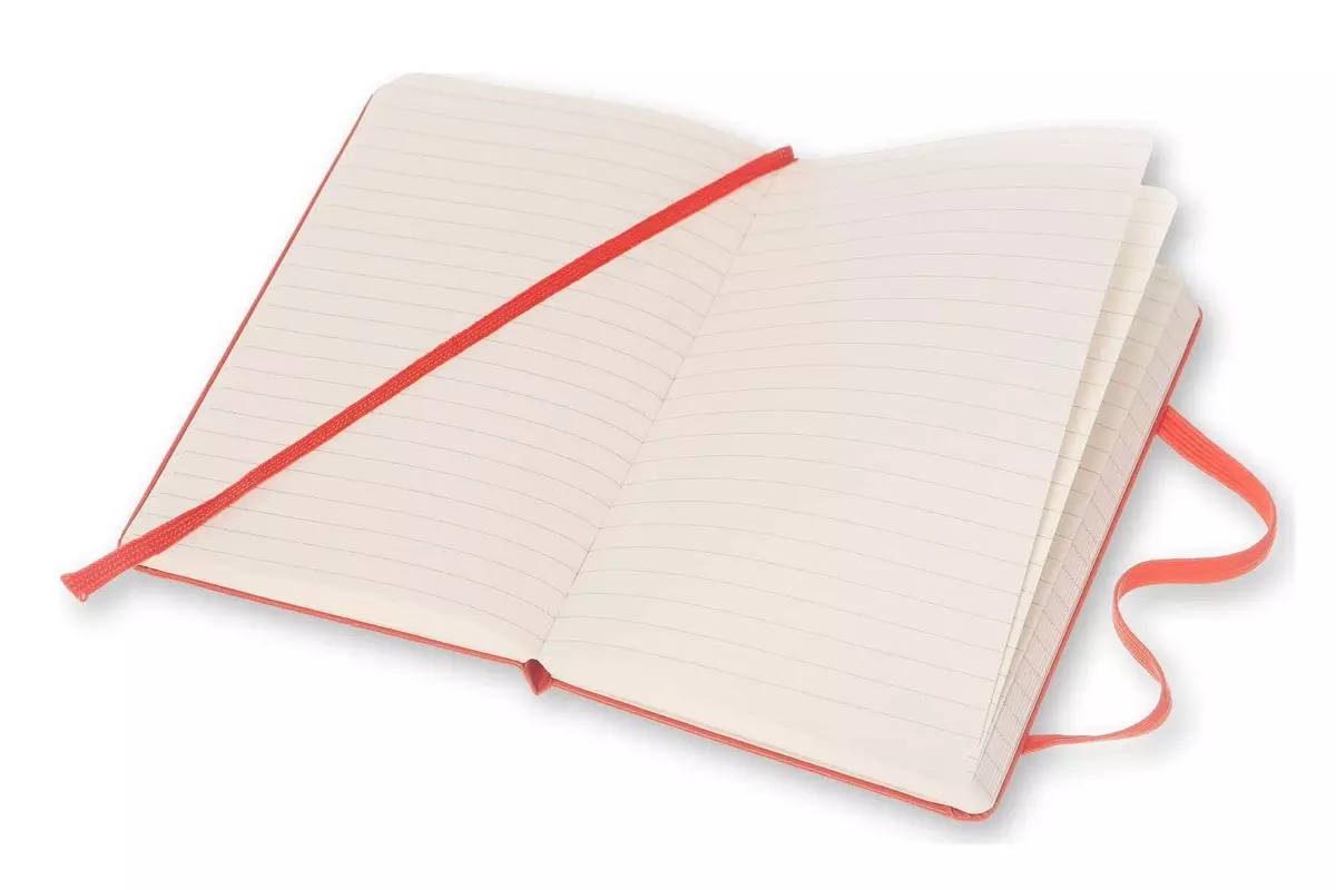 Een Moleskine Classic Ruled Hardcover Notebook Pocket Coral Orange koop je bij Moleskine.nl