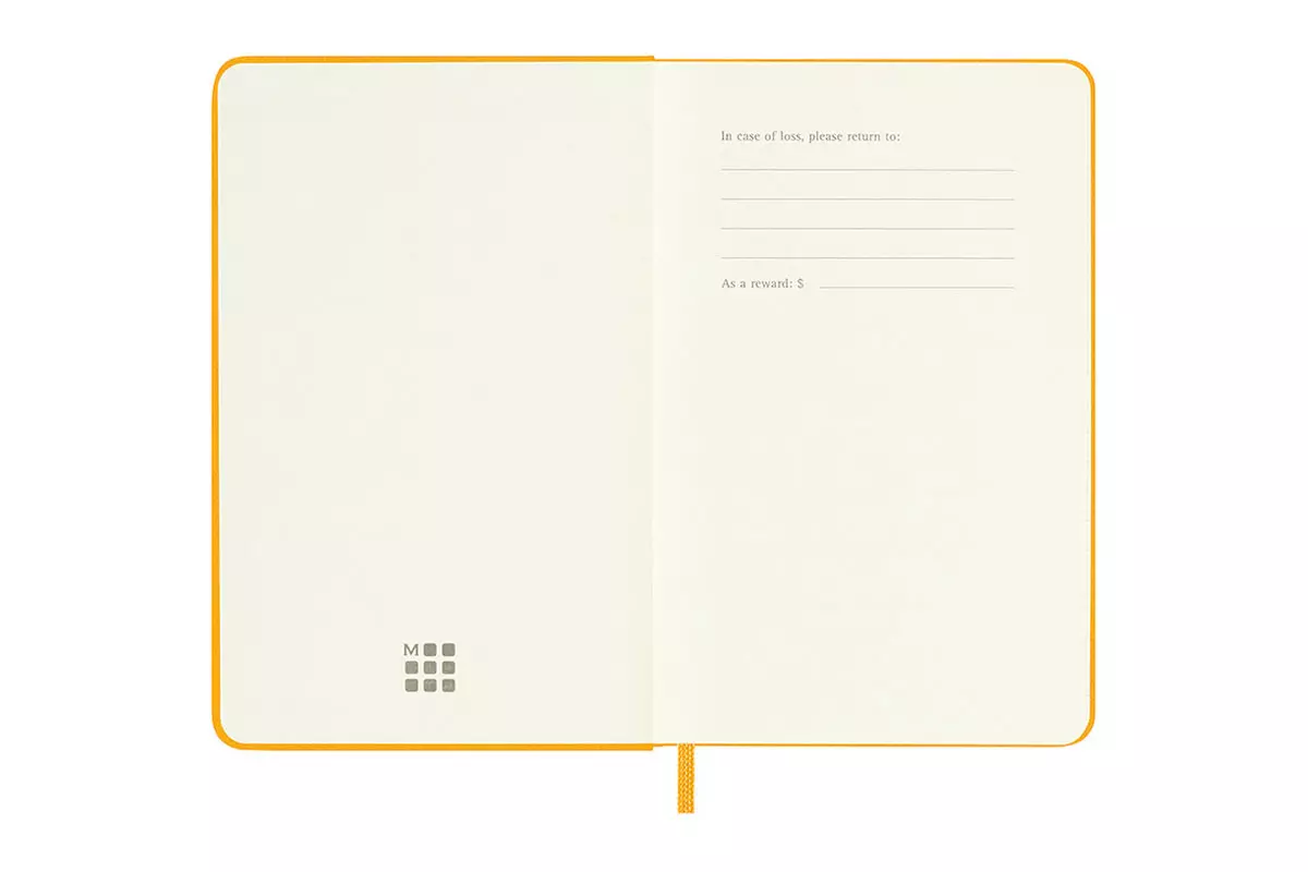 Een Moleskine Silk Ruled Hardcover Notebook Large Orange Yellow koop je bij Moleskine.nl